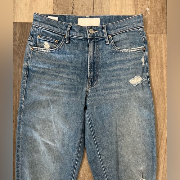 Mother Superior The Insider Ankle Chew Distressed Jeans Size 24 destroyed Bills - Picture 6 of 13